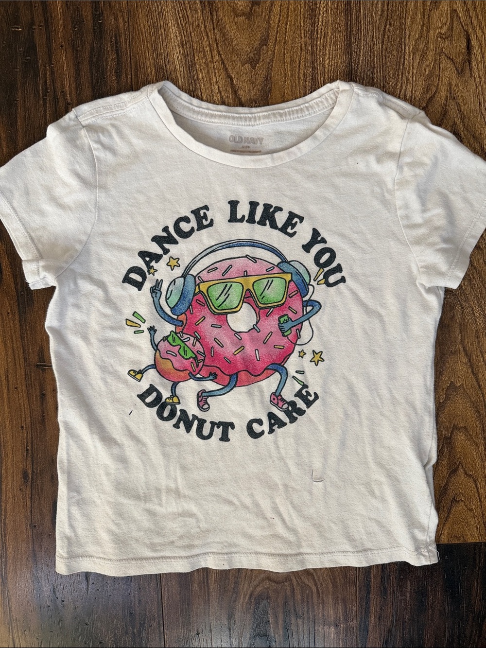 Old Navy White Kids' 'Dance Like You Donut Care' Donut Graphic Tee